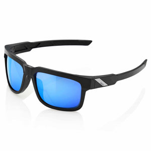 100% Sunglasses Type-S matte black/HiPer iceberg blue mirror lens