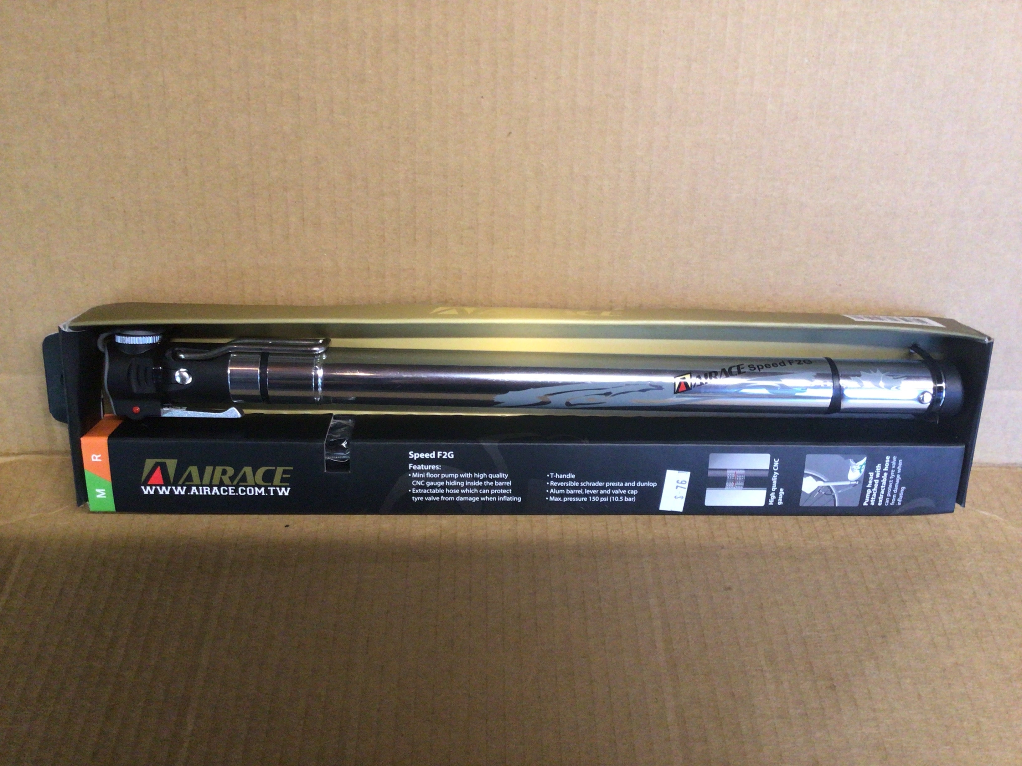 airace speed F2 G mini floor pump
