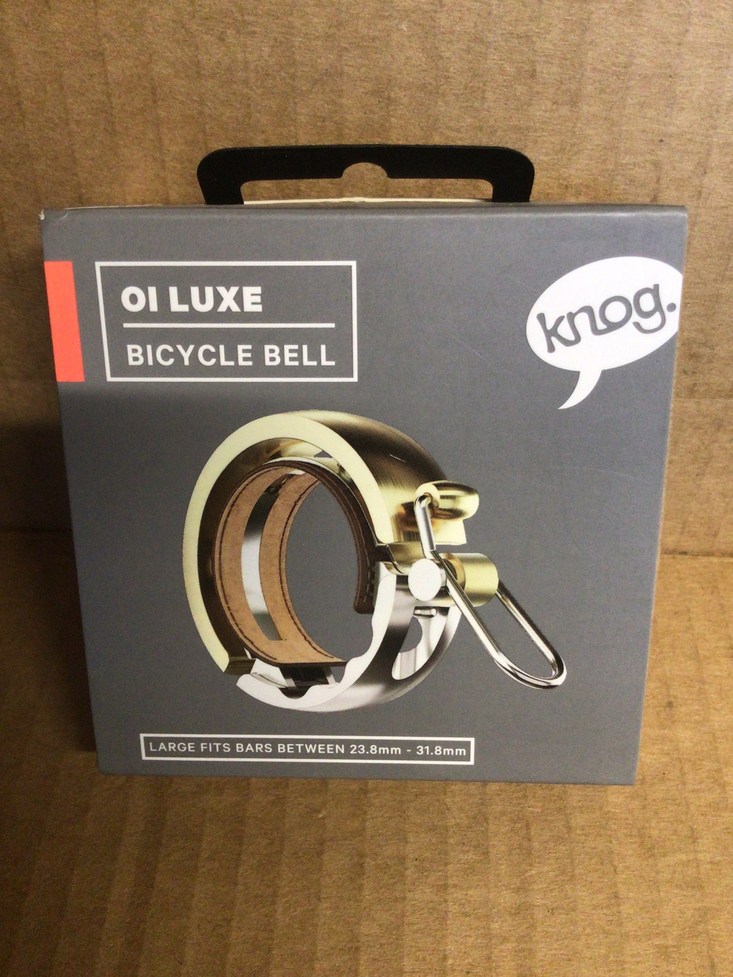 Knog oi luxe bicycle bell, large, brass