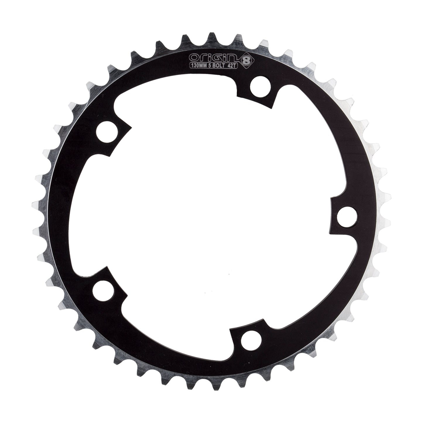 130mm BCD 5bolt Origin8 8/9/10 spd non-ramped chainring