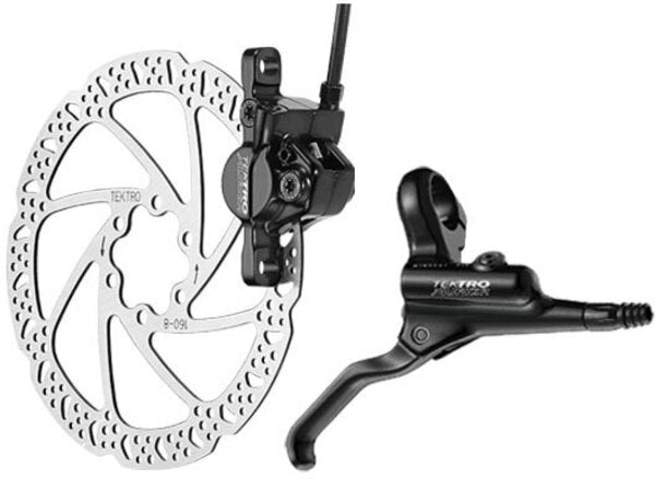 Tektro Aurija disc brake (160mm rotor, caliper, lever, hose) Front