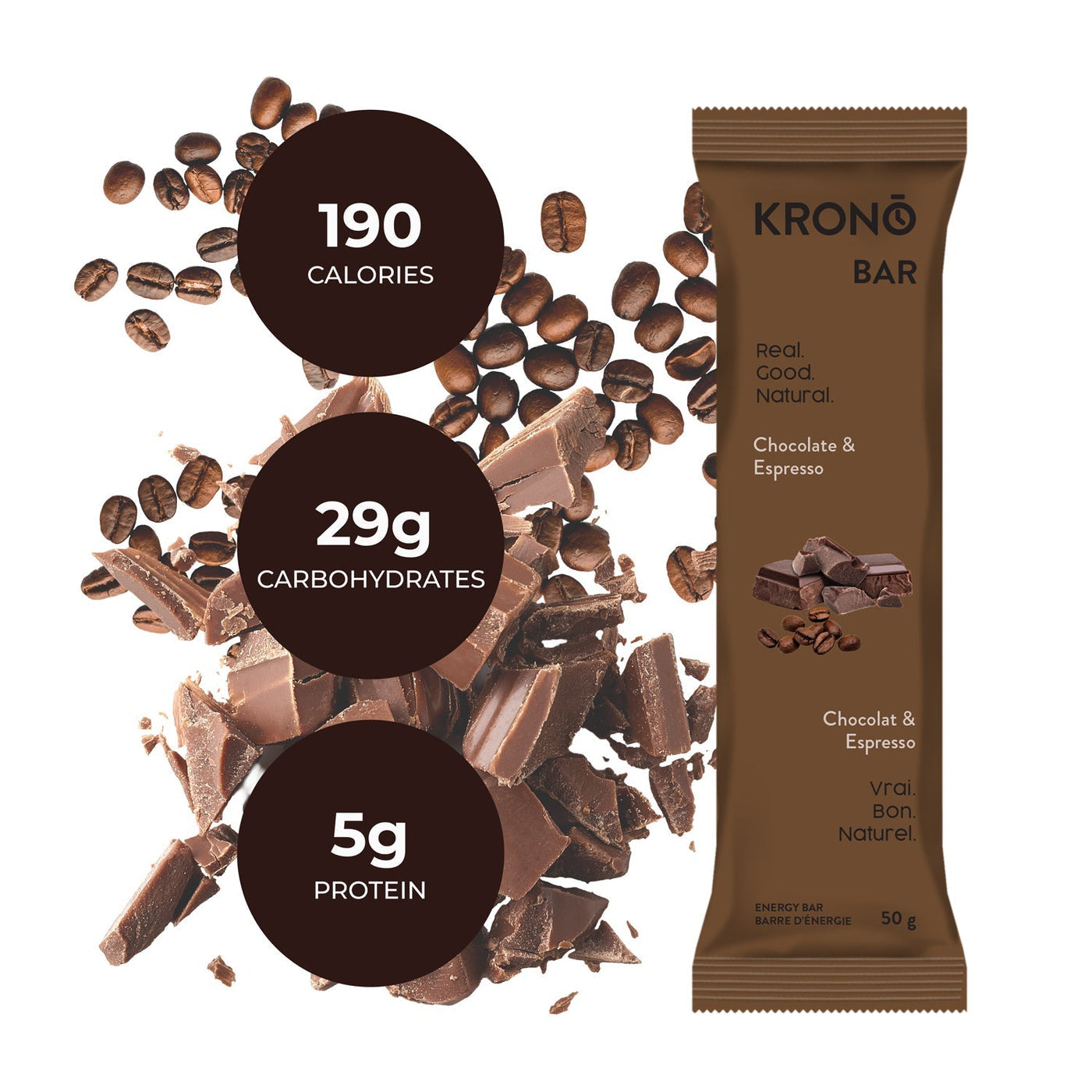 Krono choc espresso energy bar