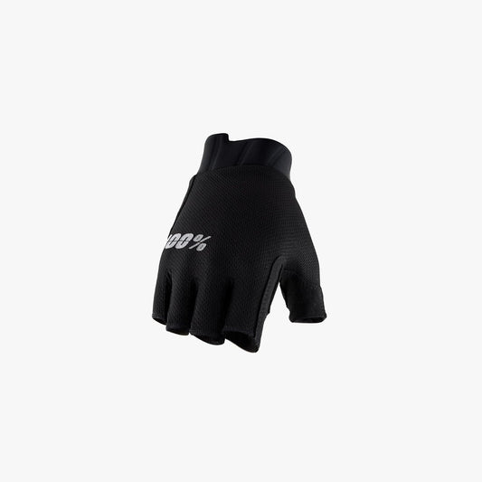 EXCEEDA Women's Gel Short Finger Gloves Black - L
