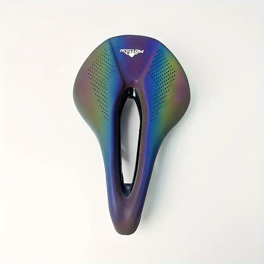 Motsuv Mimic knockoff saddle with padding and oil-slick cover