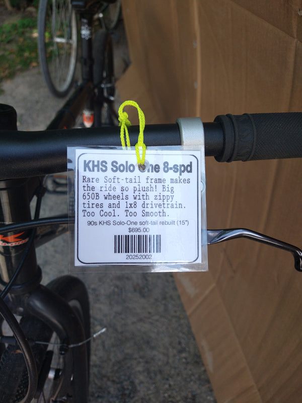 90s KHS Solo-One soft-tail rebuilt (15") one year warranty