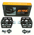 BBC black CNC aluminum SPD 50/50 pedal with sealed bearings 9/16″ chromoly axle