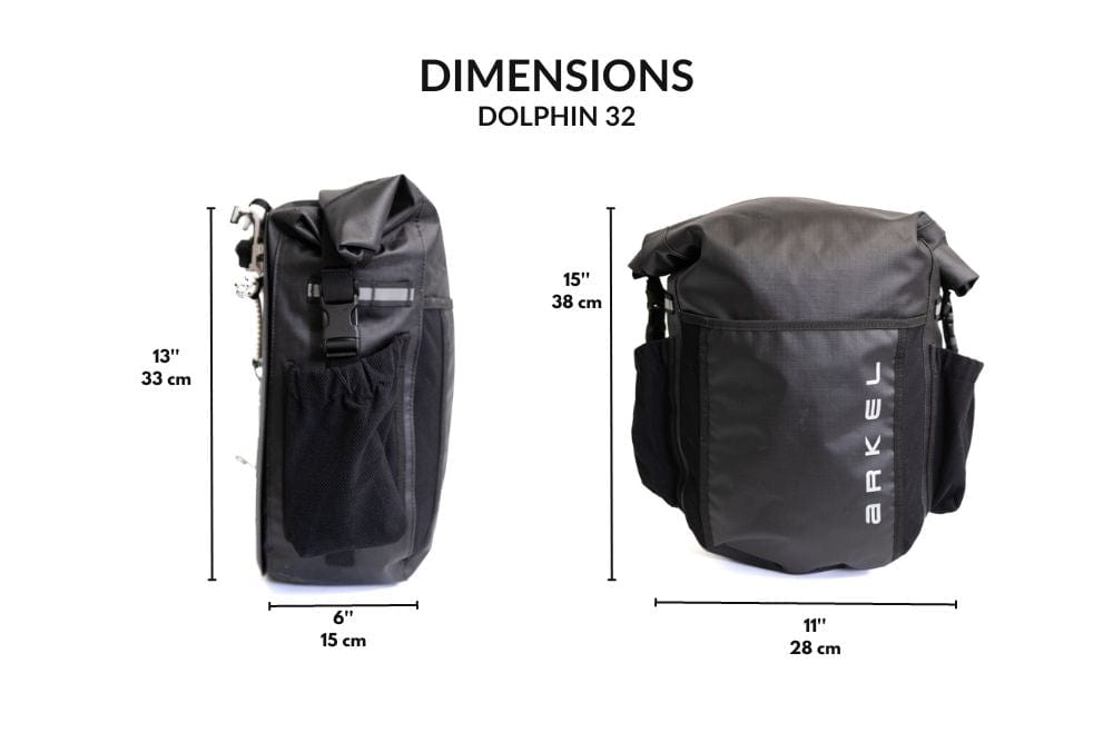 Arkel Dolphin - Waterproof Panniers Black / 32 L / Pair