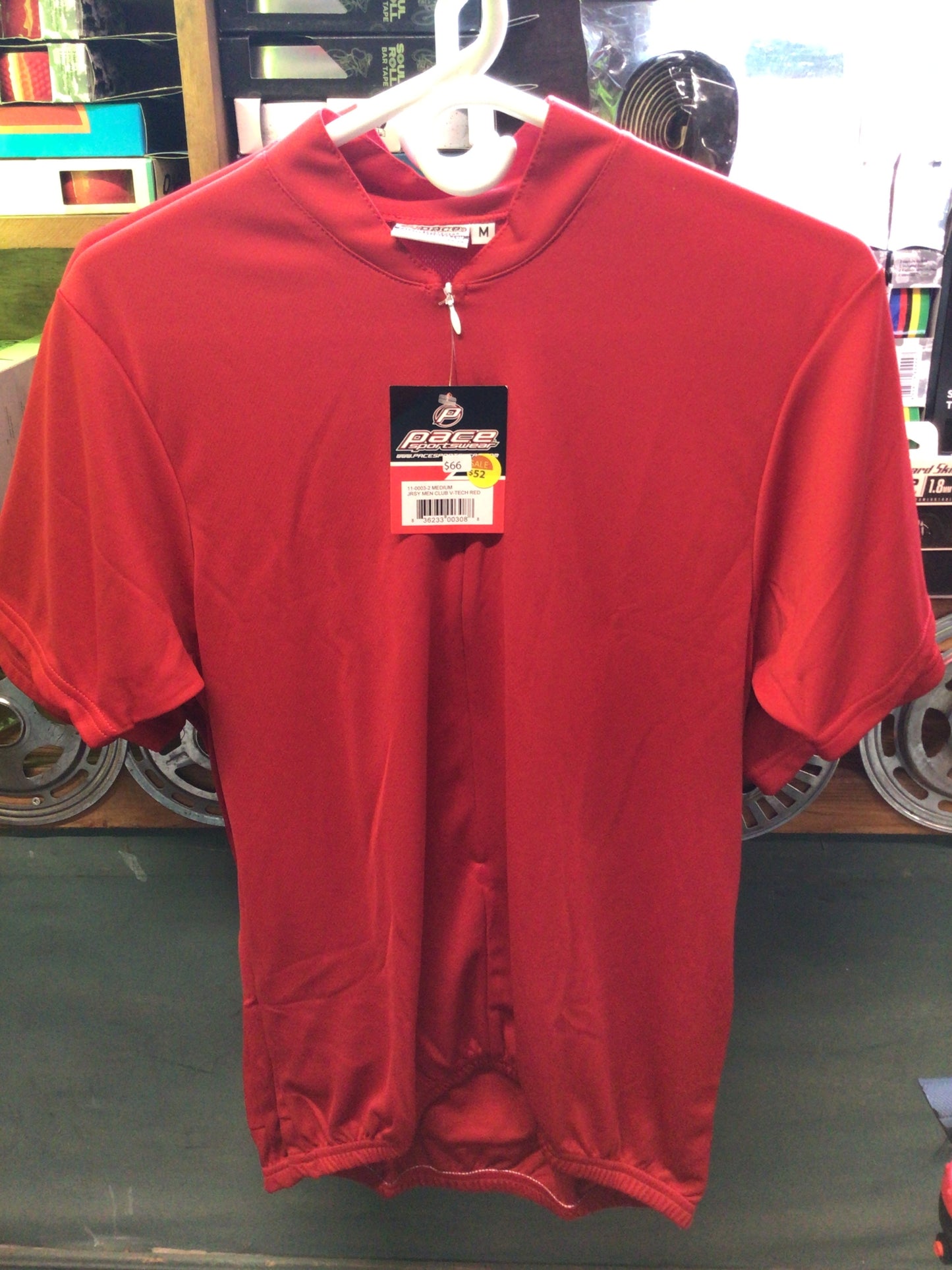 PACE VAPORTECH MENS CLUB JERSEY MD RED