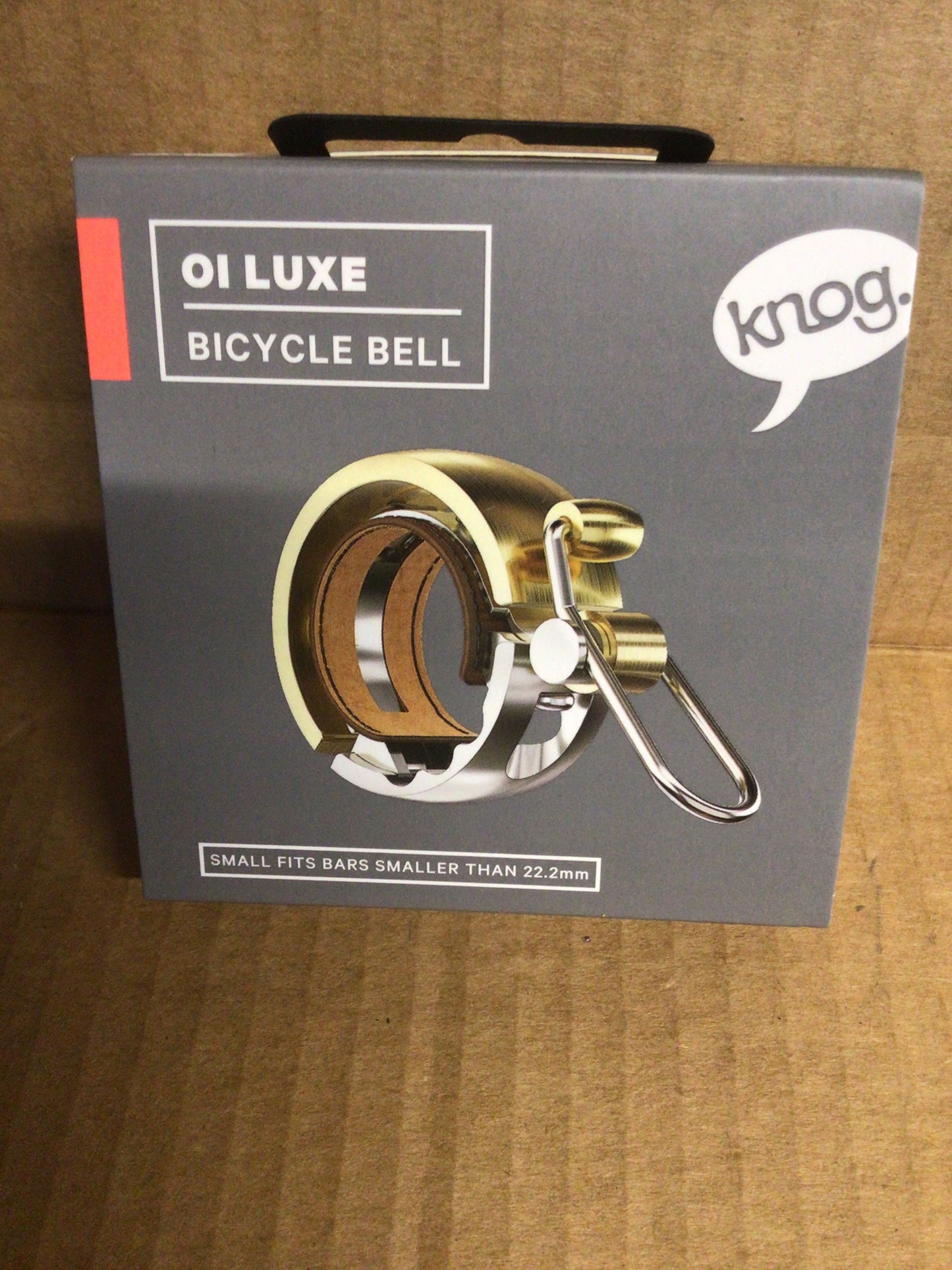 Knog oi luxe bicycle bell, brass, small