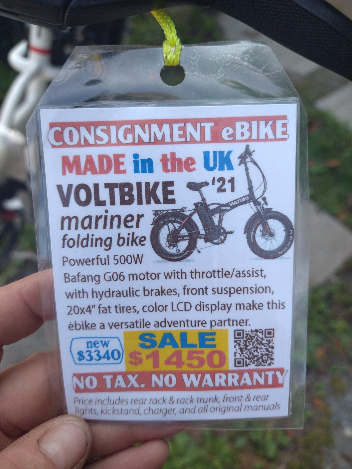 VOLTBIKE mariner ebike folding fatbike 20x4"