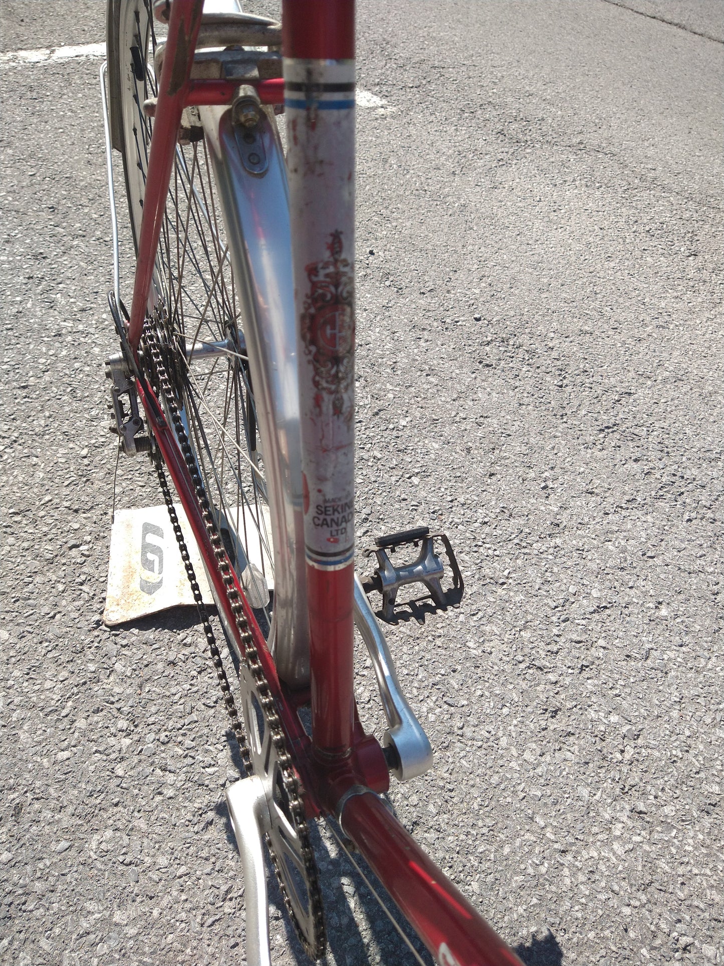 Sekine 56cm Hybrid Red,used, no tax, no warranty