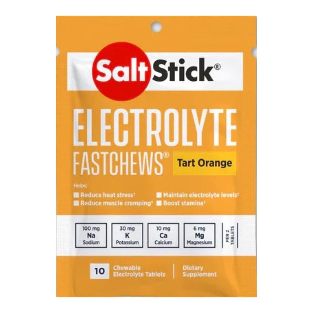 salt stick fast chews - tart orange, pack of ten chewable tabs