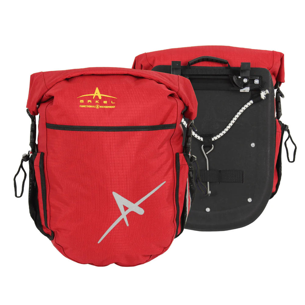 Arkel Dolphin - Waterproof Panniers Red / 24 L / Pair