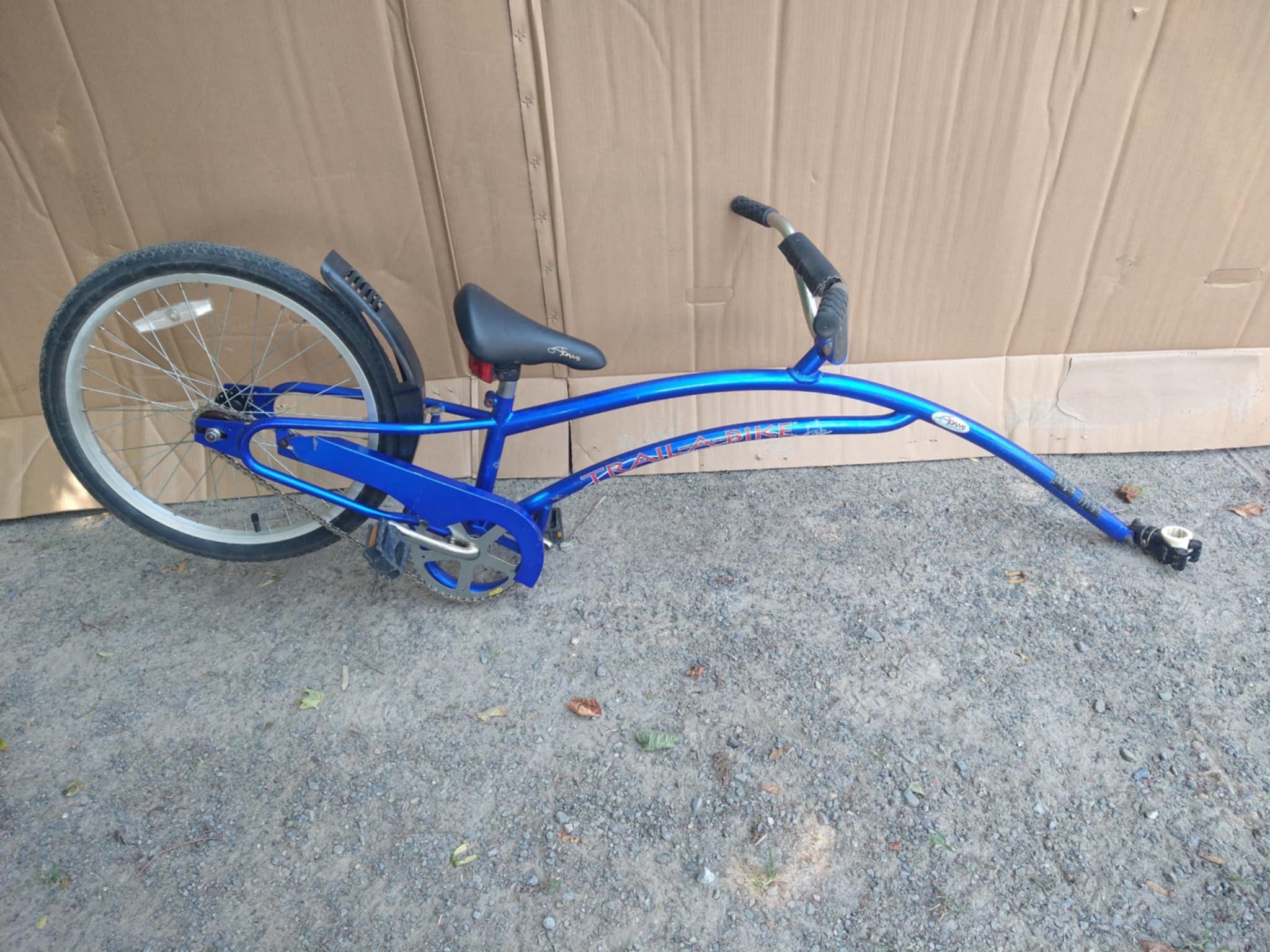 ADAMS Trail-a-bike original kids,blue,used,consignment, no tax, no warranty