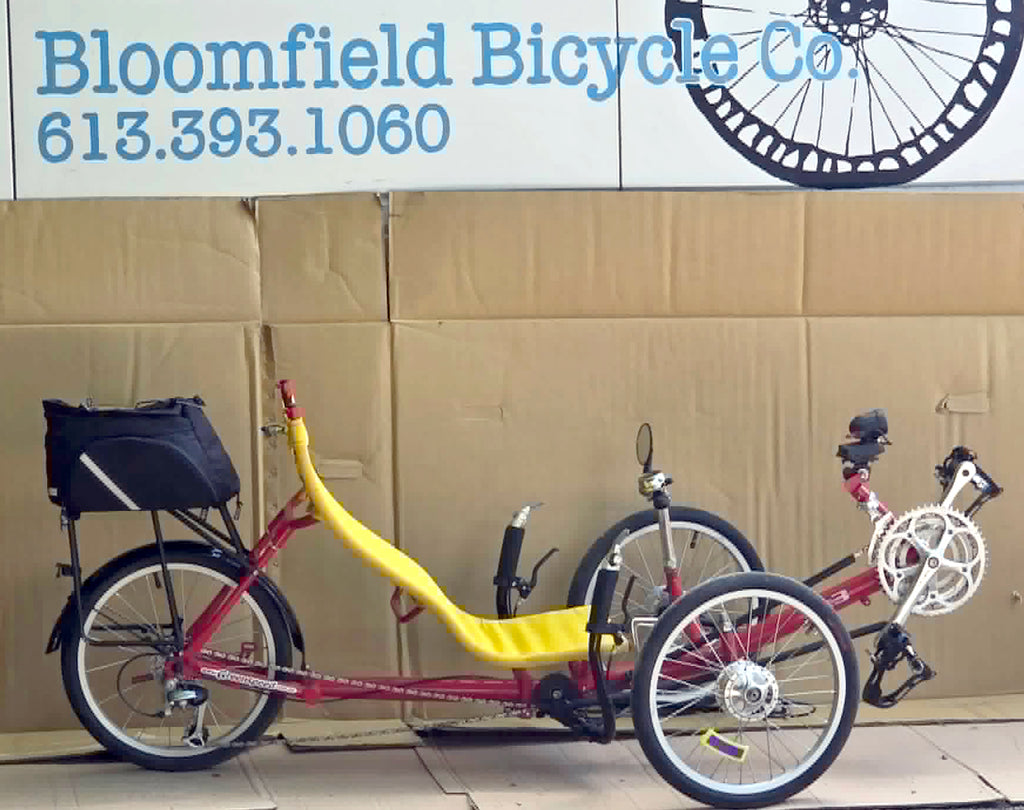 GREENSPEED GT3 RECUMBENT TRIKE (1st Gen) folding USED, Consignment w/ extras!