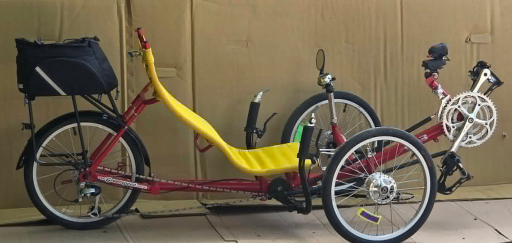 GREENSPEED GT3 RECUMBENT TRIKE (1st Gen) folding USED, Consignment w/ extras!