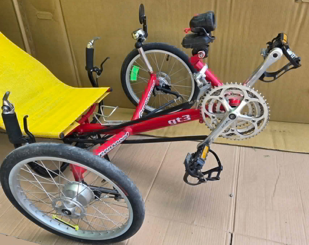 GREENSPEED GT3 RECUMBENT TRIKE (1st Gen) folding USED, Consignment w/ extras!