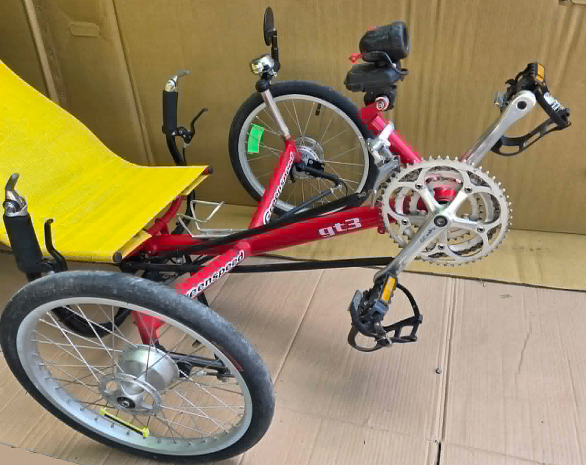 GREENSPEED GT3 RECUMBENT TRIKE (1st Gen) folding USED, Consignment w/ extras!