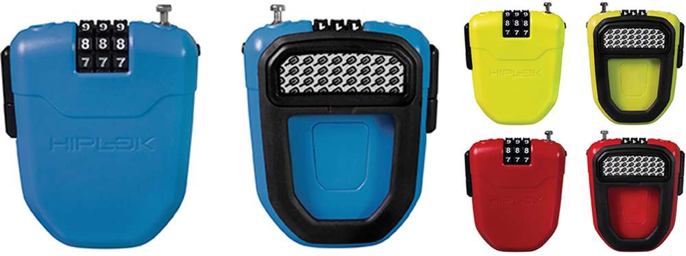 hiplock combo retractable stainless cable blue