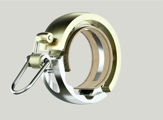 Knog oi luxe bicycle bell, large, brass