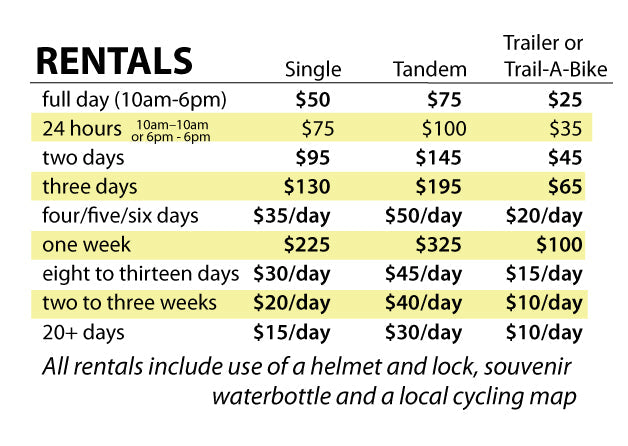 Rental: single bike one day