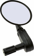 Bar end convex rear view mirror