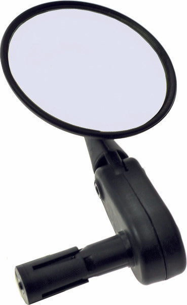 Bar end convex rear view mirror